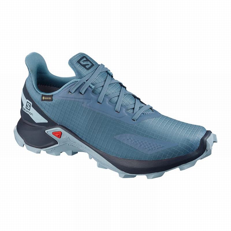 Salomon Singapore Womens Trail Running Shoes - ALPHACROSS BLAST GTX W Blue/Navy | 80471-CZMJ